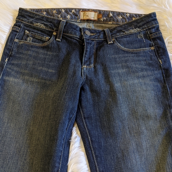 PAIGE Cloverdale dark wash boot cut jeans size 28 - Picture 3 of 8